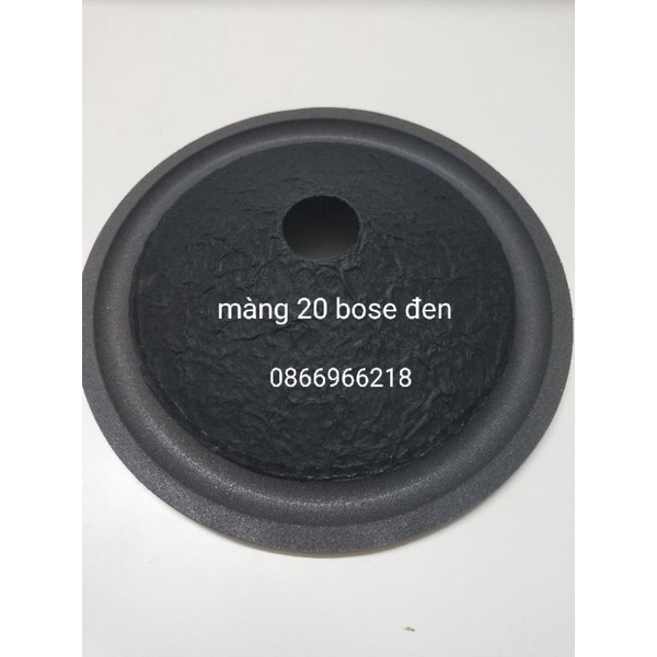 Màng loa bass 20 bose đen gân mút lỗ côn 25,5