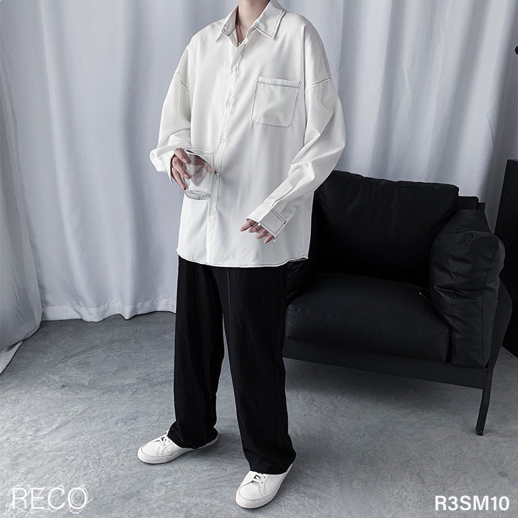 Áo sơ mi nam Hàn Quốc cao cấp dáng rộng dài tay Shirt Loose R3SM10
