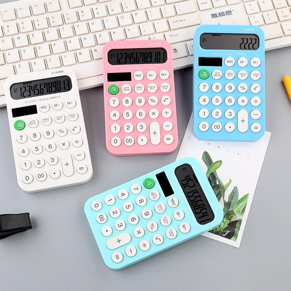 【Happy sunshine】New creative candy color mini calculator cute simple portable calculation plastic material school supplies