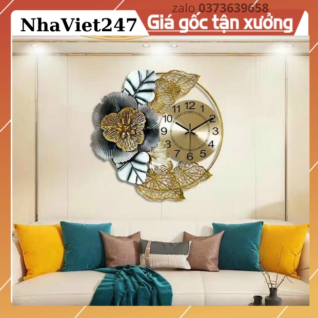 Đồng Hồ Treo Tường Trang Trí -Mã 2010-Kt 70cm-đồng hồ tranh nhập khẩu,decor tường đẹp,giá rẻ-quà tặng ý ngĩa-bh 5 năm