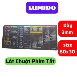 Tấm lót chuột phím tắt văn phòng cỡ lớn 80x30 cao cấp lumido