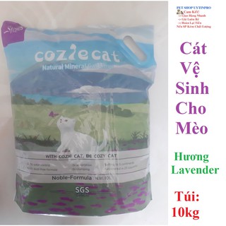 CÁT VỆ SINH CHO MÈO Cozie Cat Hương Lavender Túi 10kg - Pet shop Uytinpro