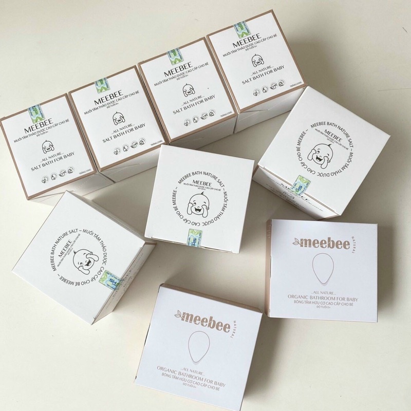 Muối tắm bé thảo dược cao cấp Meebee làm sạch, ngăn ngừa rôm sảy, an toàn cho bé
