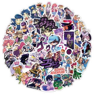 Set 50 Nhãn Dán Trang Trí Hình Nhân Vật Jojo 's Bizarre Adventure Độc Đáo