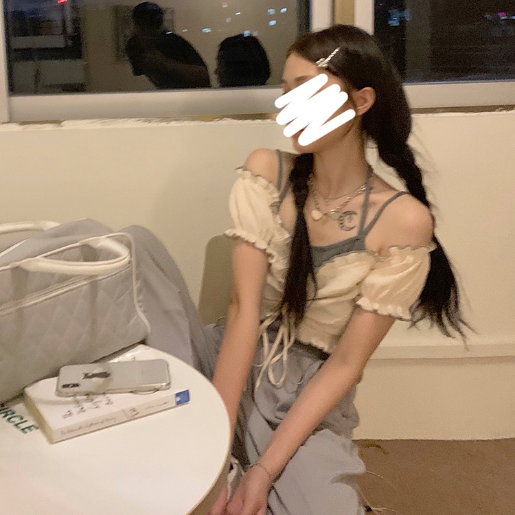 SUXI Áo Thun Tay Ngắn Trễ Vai Thiết Kế Mới Thời Trang Mùa Hè Dành Cho Nữ