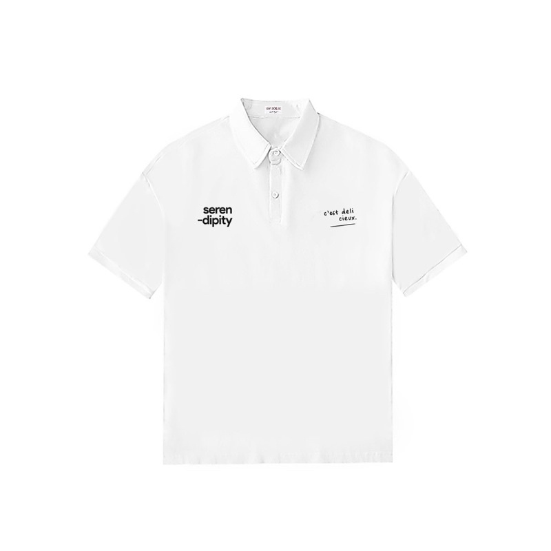 Áo polo cotton Serendipity form suông unisex