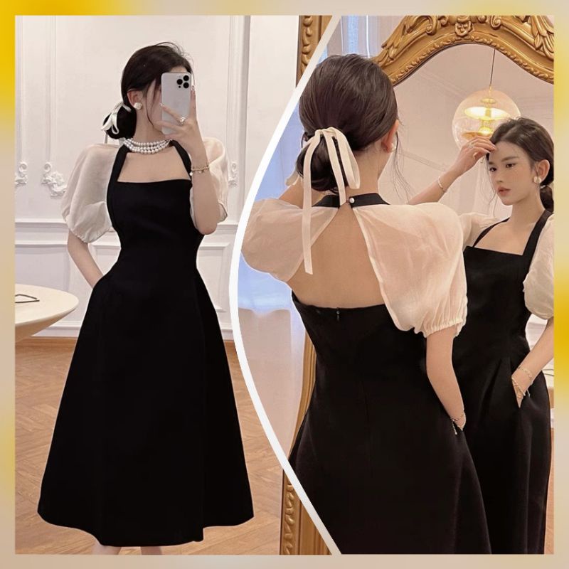 Đầm cổ điển kiểu Pháp phối voan siêu sang cho các quý cô xinh đẹp