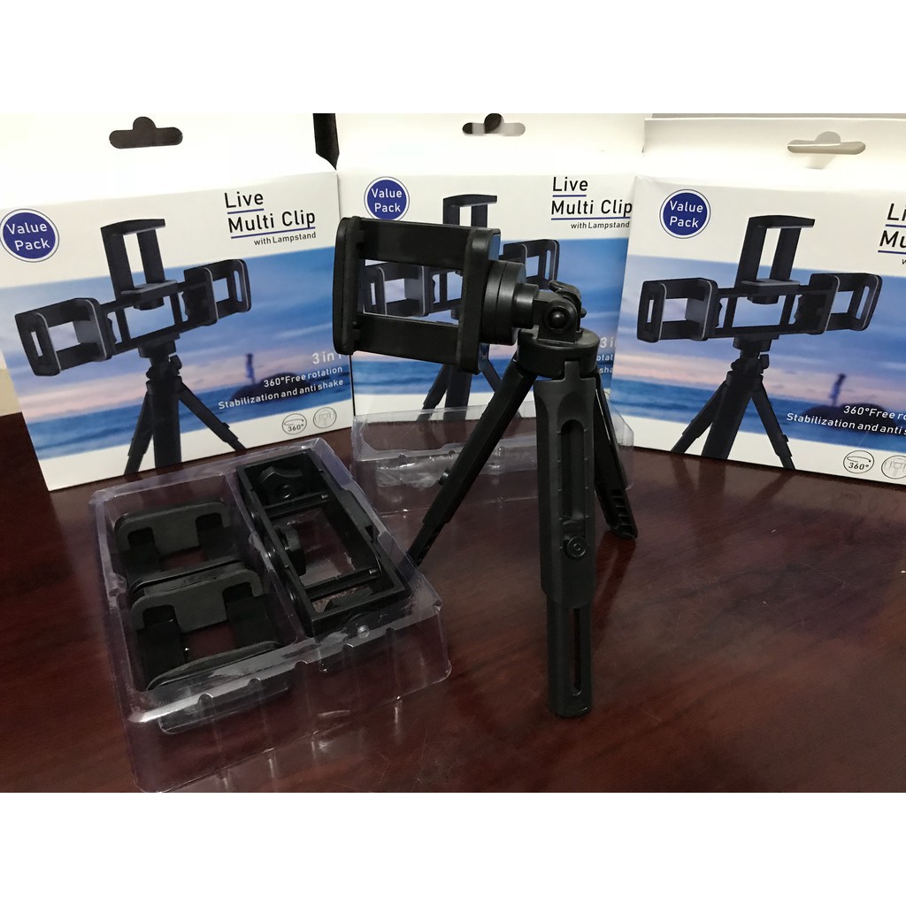 Gậy Tripod Mini MT01 Thế Hệ Mới, 3 Kẹp  Điện Thoại - FREESHIP