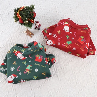 Vật Nuôi Mùa Thu Và Mùa đông Ấm áp Quần áo Vật Nuôi Lớn Dễ Thương Ông Già Noel Cây Thông Noel In Trang Phục Mèo Và Chó