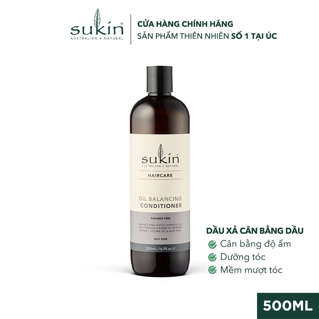 Dầu Xả Cân Bằng Dầu Sukin Haircare Oil Balancing Conditioner 500ml