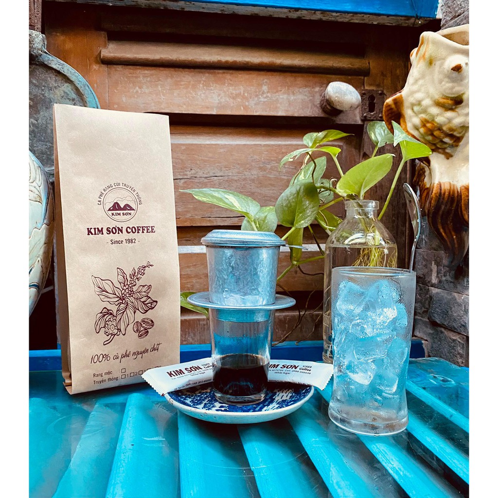 Cà phê rang củi Gu Vừa - KIM SƠN COFFEE - Thơm ngon tròn vị, có bơ phù hợp pha phin | BigBuy360 - bigbuy360.vn