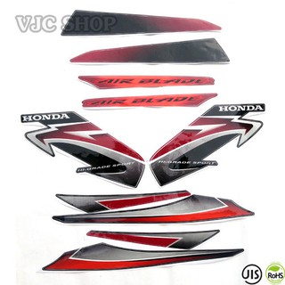 Bộ tem xe Air Blade 2009 màu đen - màu đỏ