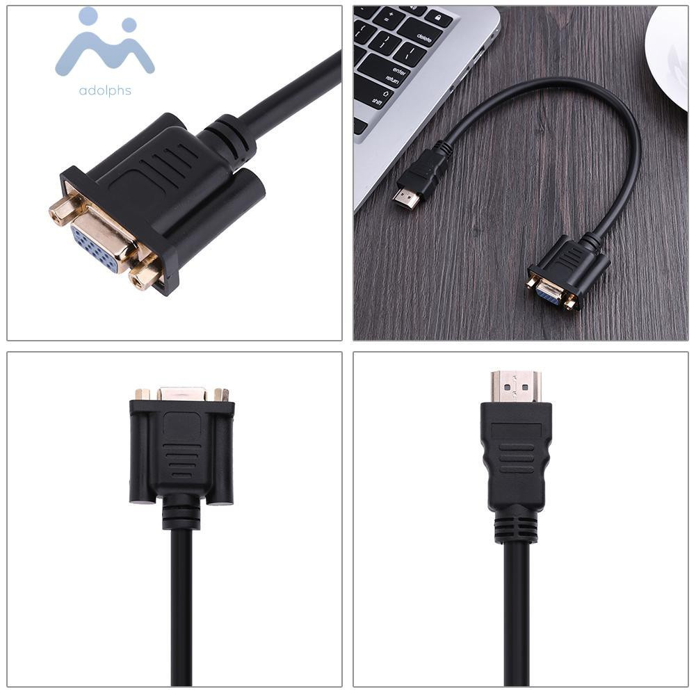 Cáp Chuyển Đổi Tín Hiệu Hdmi-Compatible Male Sang Vga D-Sub 15 Female Cho Hdtv