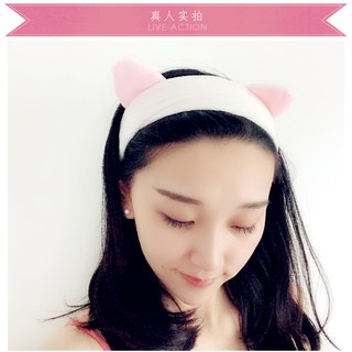 Băng đô mèo rửa mặt cute