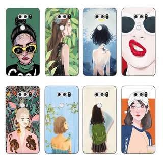 ốp điện thoại Tpu Mềm In Hình Cô Gái Đáng Yêu Cho Lg G2 G3 G4 G5 G6 G7