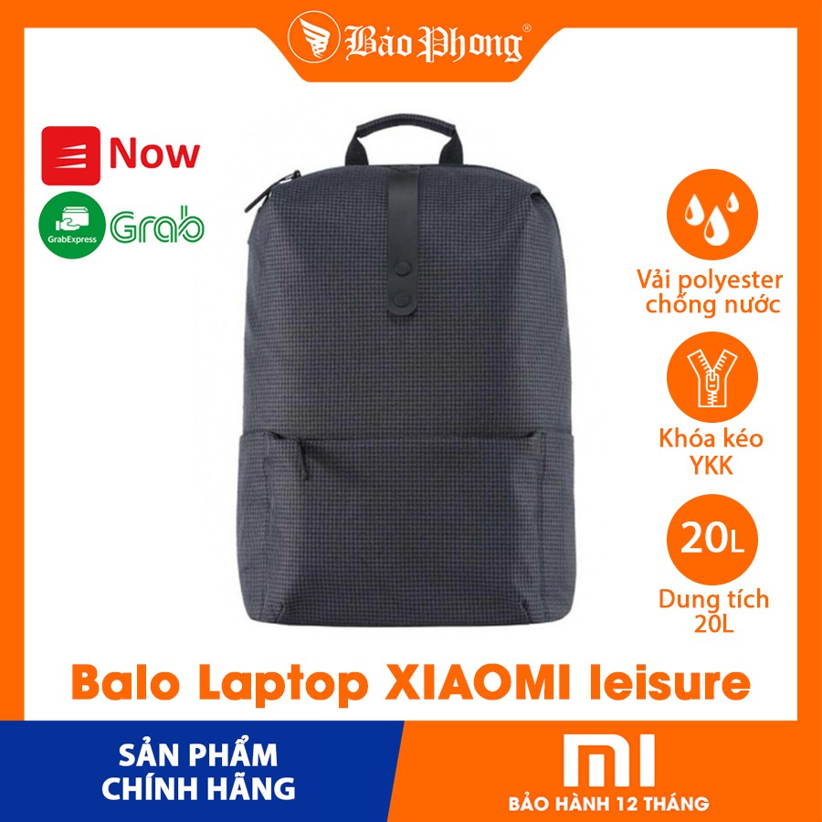 Balo Laptop XIAOMI leisure college style Backpack cho nam nữ đựng máy tính xách tay Tab iPad du lịch văn phòng di chuyển