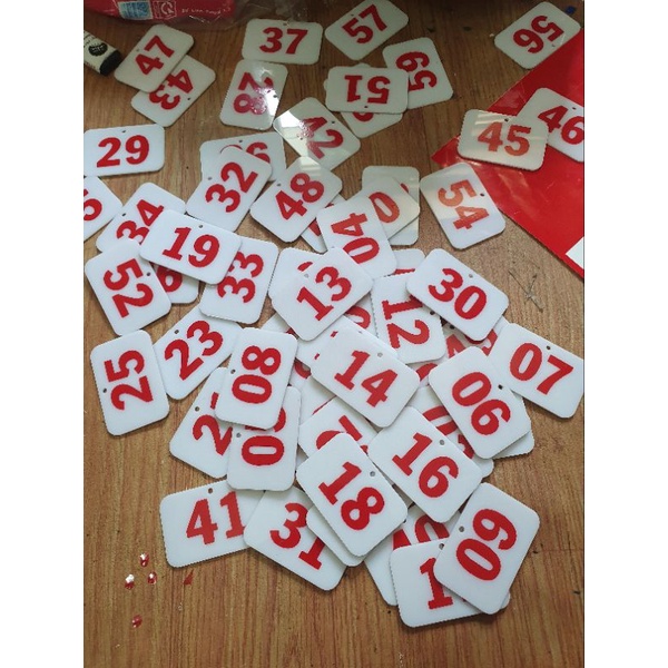 Thẻ mica giữ đồ giữ xe thẻ số