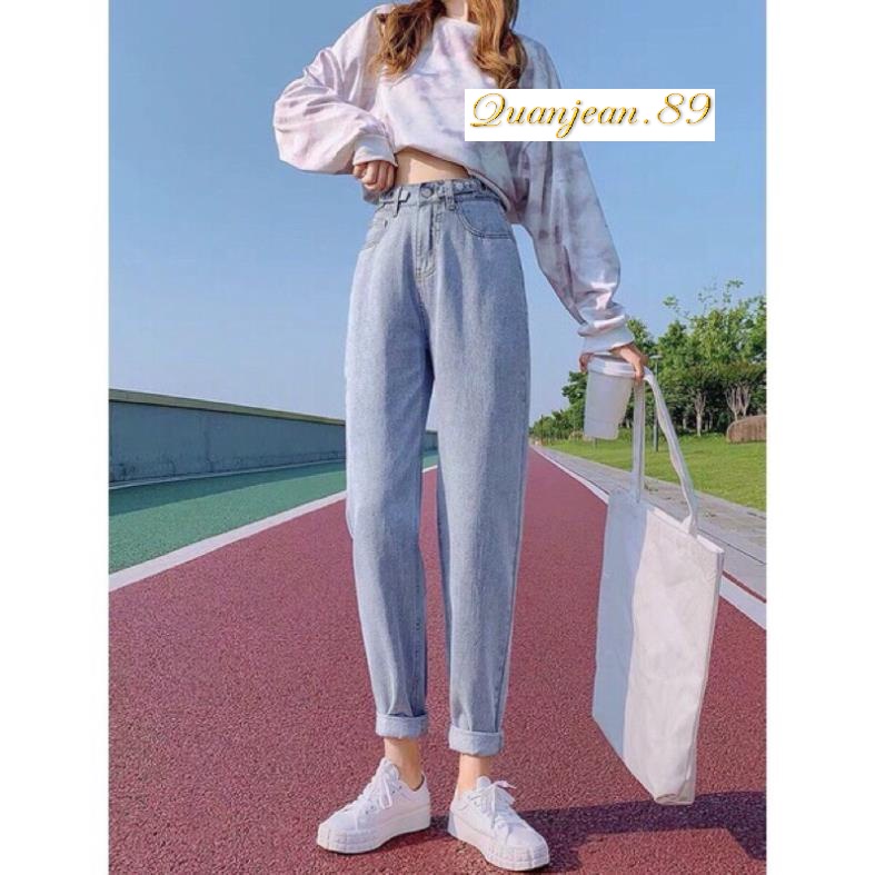 Quần bò baggy nữ quần jean baggy nữ cạp cao 3 size S M L hot năm 2022 Quanjean.89 | BigBuy360 - bigbuy360.vn