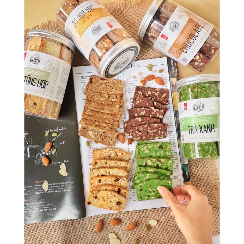 Bánh BISCOTTI Gạch Đỏ 250g - Bánh Ăn Kiêng, Giảm Cân, Dành Cho Người Tiểu Đường | BigBuy360 - bigbuy360.vn
