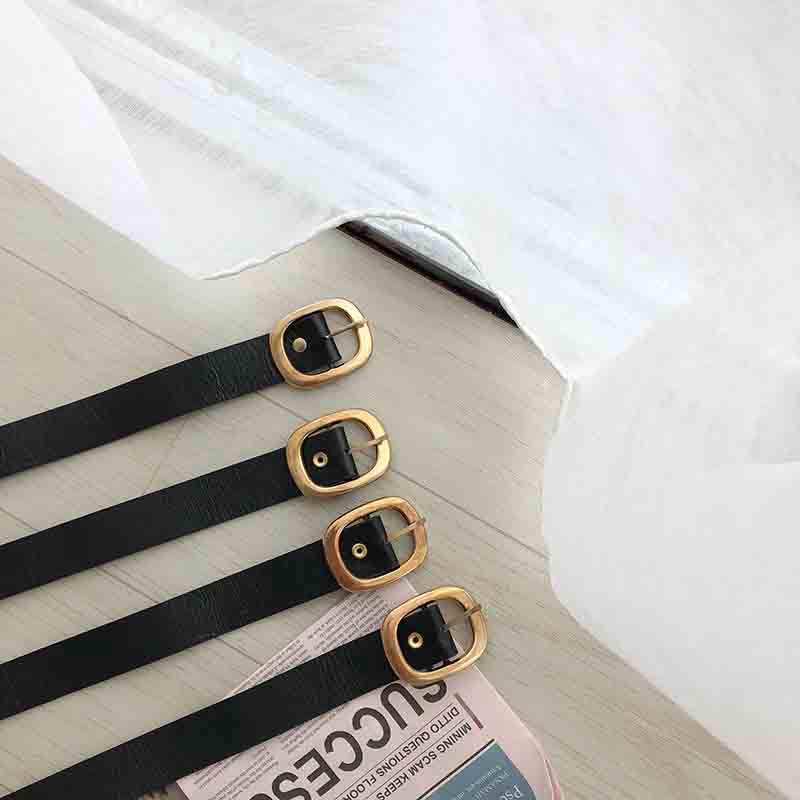 Dây thắt lưng Ulzzang mặt vuông