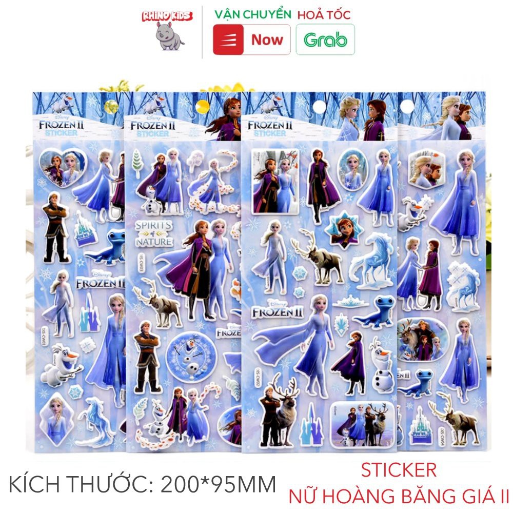 BỘ NHIỀU HÌNH sticker ELSA NỮ HOÀNG BĂNG GIÁ cho bé GÁI hình dán 3D vừa chơi vừa học phát triển trí tuệ