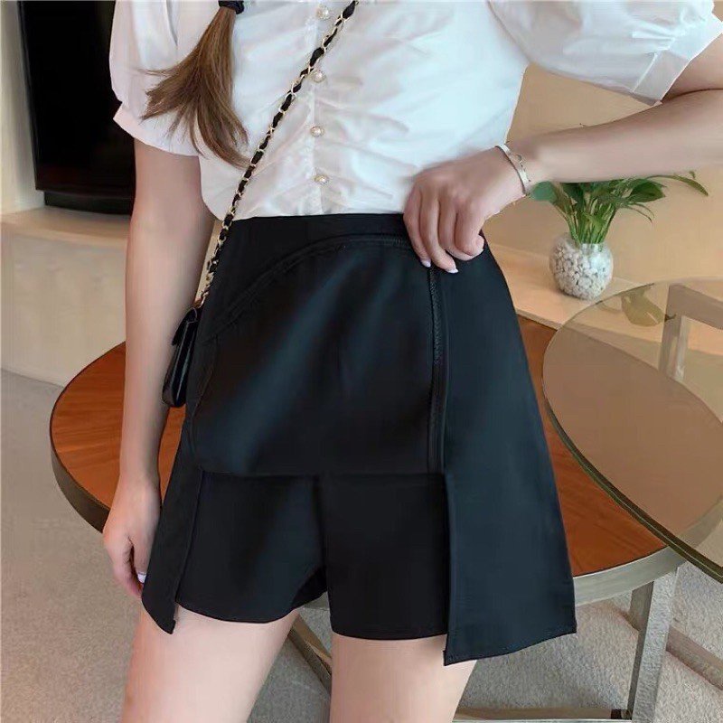 Quần giả váy nữ chữ A cạp cao xẻ tà có bigsize đẹp phong cách trẻ trung duyên dáng năng động Mely Fashion CV11 | BigBuy360 - bigbuy360.vn