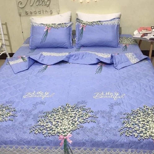 (Bộ 4 Món) Ga Gối , Ga Gối Poly Đẹp Mê Ly Được Chọn Mẫu Và Xem Hàng Thoải Mái Hn