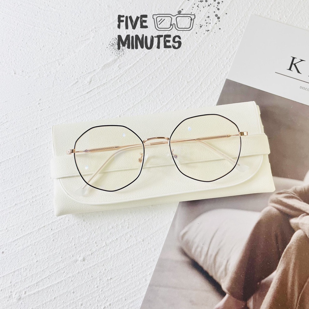 Gọng kính cận nữ, chất liệu kim loại mảnh nhẹ tròn đa giác Fiveminutes 2979 , Unisex Nam nữ | BigBuy360 - bigbuy360.vn