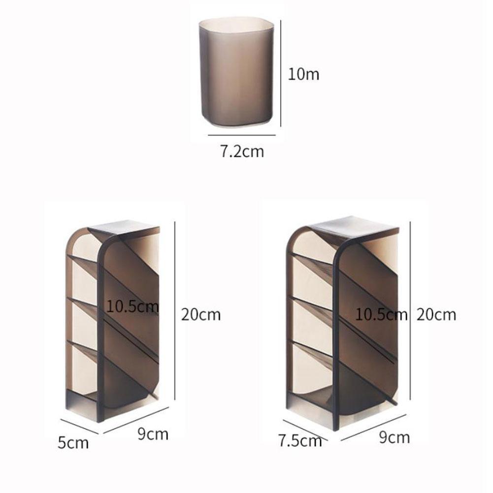 Hộp đựng bút để bàn trong suốt nhiều màu sắc tùy chọn đa năng I0H5