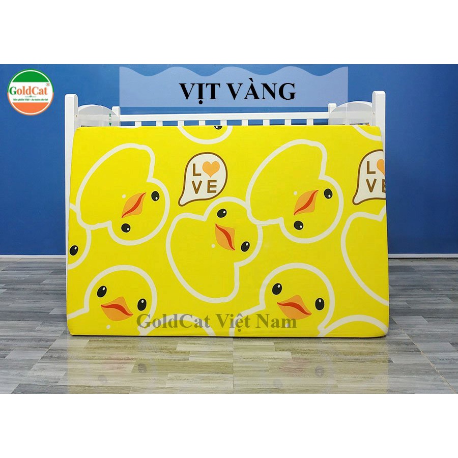 Ga Chun Bọc Đệm Cũi GOLDCAT G72 Chất Vải Cotton Mềm Mại, Bo Chun Ôm Đệm, Kích Thước 72x110 Dành Cho Cũi 80x120