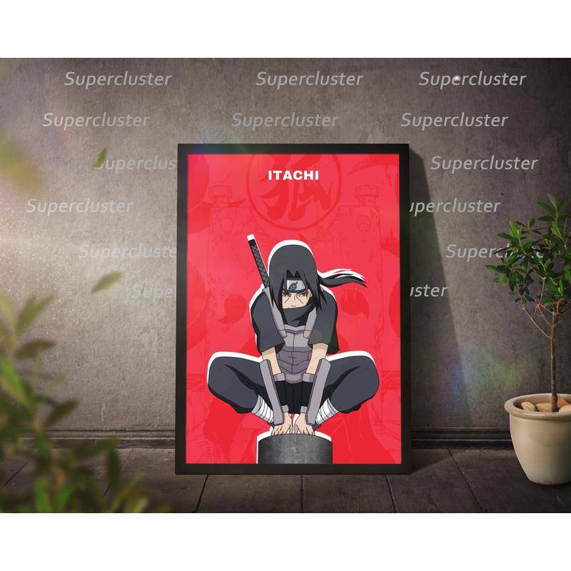 Tranh Vải Cuốn Treo Tường Họa Tiết Hoạt Hình Naruto Itachi
