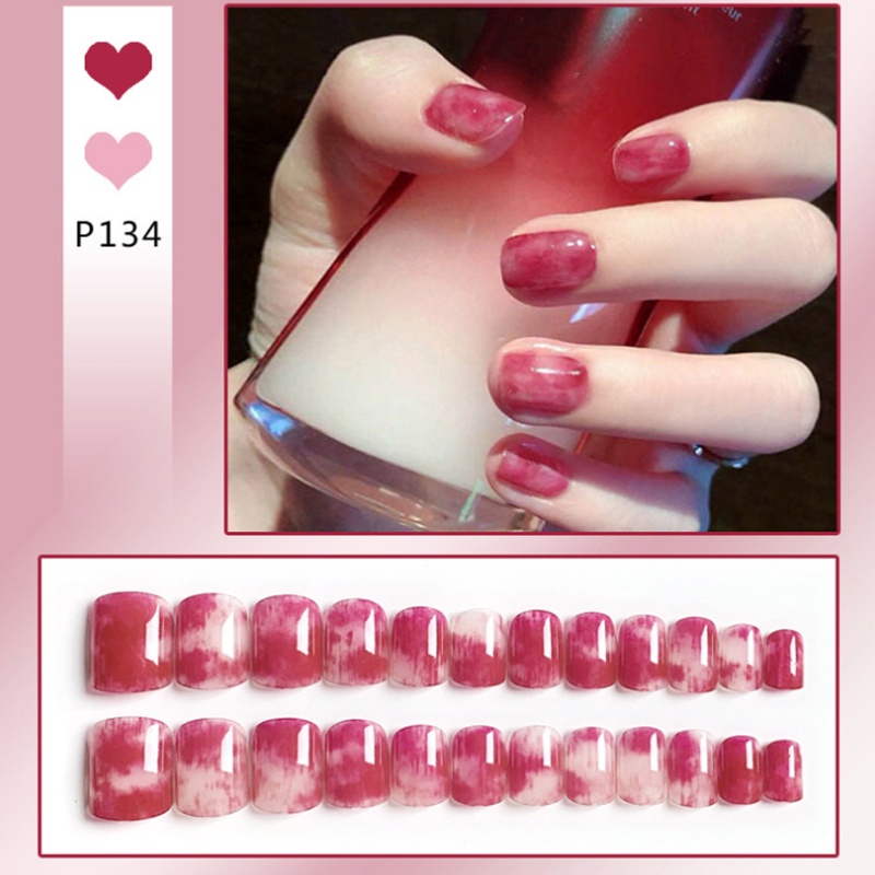 [Hàng mới về] Móng giả dài nhiều màu thời trang có thể đeo tiện dụng cho nữ kèm phụ kiện