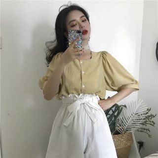 [ Ord ] Áo cổ vuông ullzang + quần