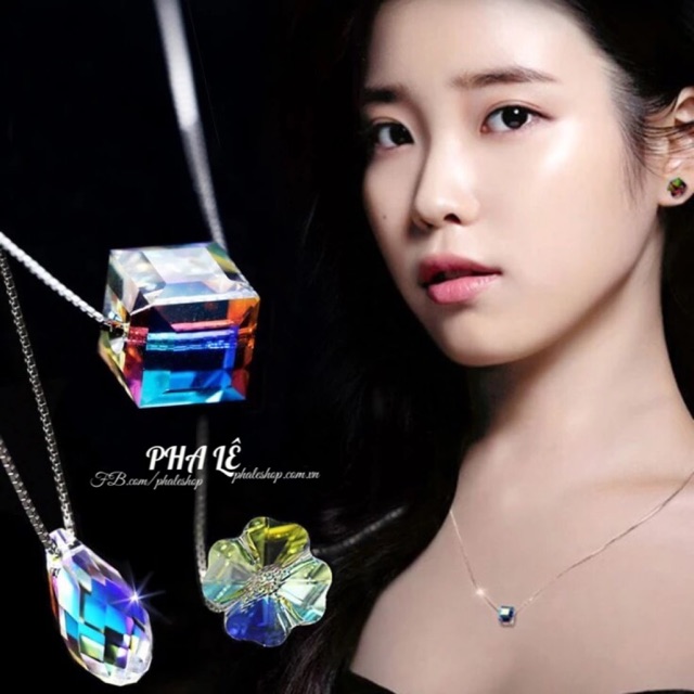 Dây Chuyền Bạc S925 Thiết Kế Với Pha Lê Swarovski Giọt Nước