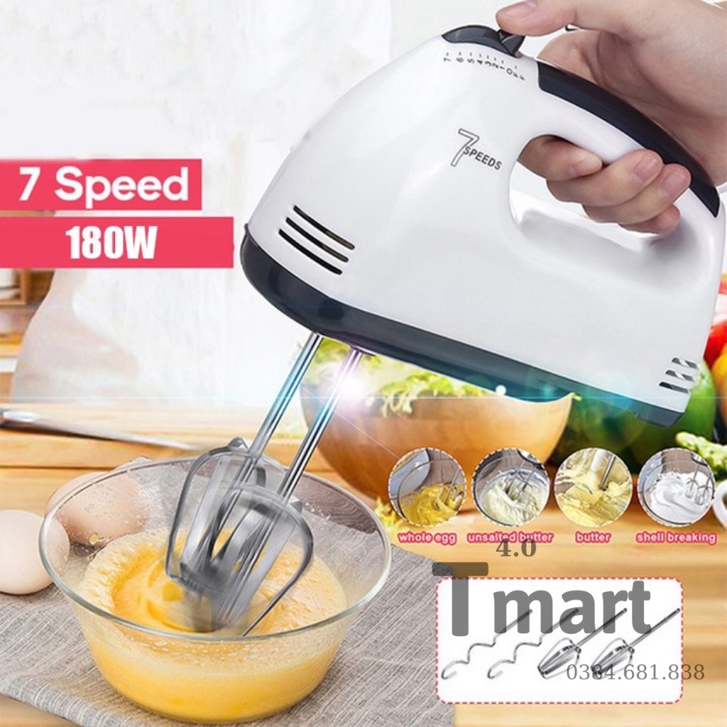 Máy Đánh Trứng Cầm Tay Scarlett Mini 7 Tốc Độ Công Suất 180W-Tmart4.0