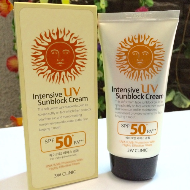 (Chính hãng) Kem chống nắng 3W CLINIC INTENSIVE UV SUNBLOCK CREAM SPF 50 PA+++