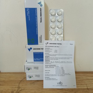 1 HỘP (20 VIÊN) UNIVERM TOTAL -GIUN SÁN CHÓ & THÚ CƯNG