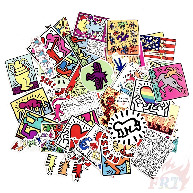 ❉ Keith Haring Series 01 Graffiti Stickers ❉ 50Pcs/Set DIY Mixed Luggage Laptop Skateboard Decals Doodle Stickers