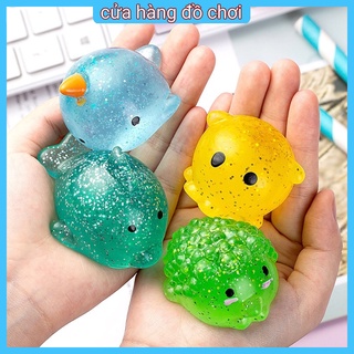 Đồ Chơi Bóp Tay Giảm Căng Thẳng Hình Côn Trùng Màu Vàng Trong Suốt Dễ Thương Sáng Tạo