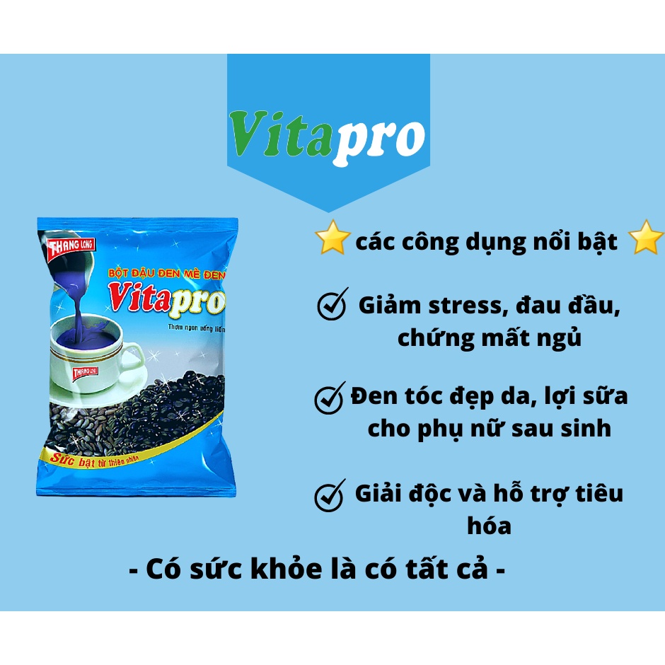 Bột đậu đen mè đen thơm ngon giá rẻ hỗ trợ kiểm soát cân nặng phù hợp mối đối tượng (không đường)