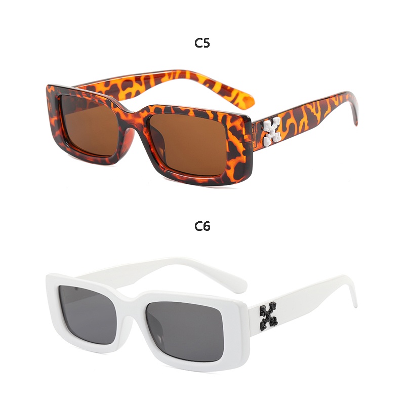 Kính mát gọng vuông nhỏ hình hoa tuyết X phong cách Âu Mỹ cổ điển thời trang cho nữ