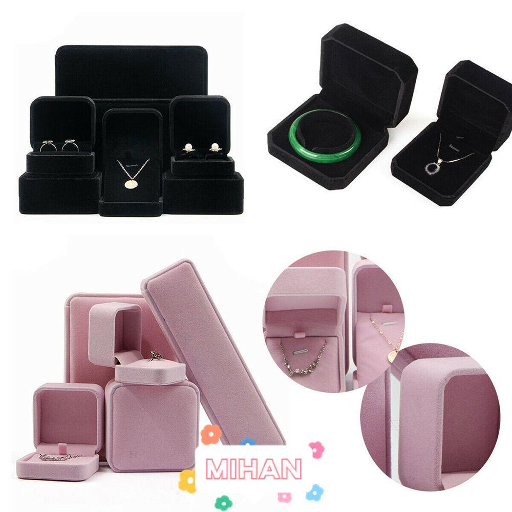 Hộp đựng trang sức bằng vải nhung xinh xắn