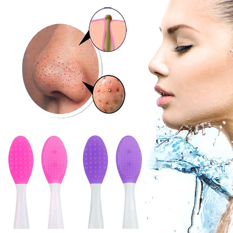 Bàn Chải Silicone Rửa Mặt Mát Xa Loại Bỏ Mụn Đầu Đen