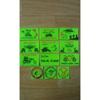 12 logo phượt , tem xe logo phản quang