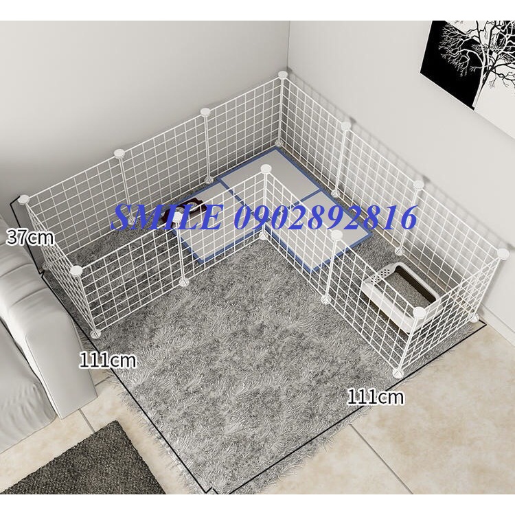 (MỚI VỀ) Combo Chuồng Quây Lưới Sắt Sơn Tĩnh Điện Dành Chó, Mèo Chắc Chắn