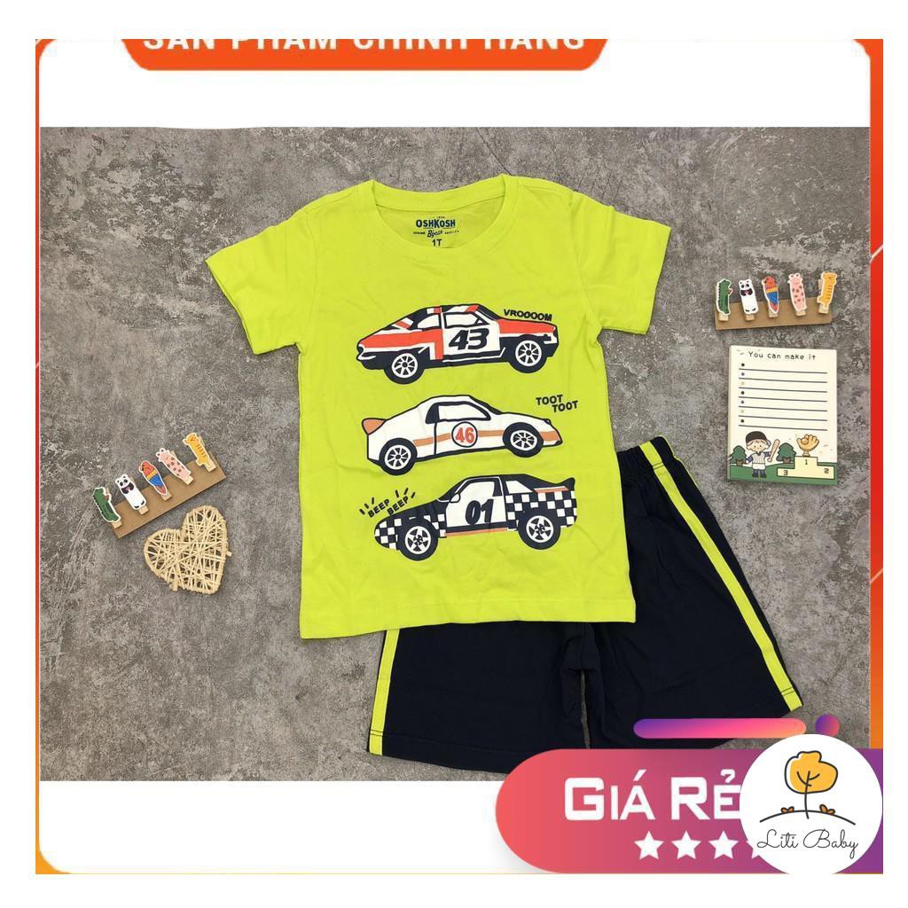 [GIÁ RẺ SỐ 1] Set quần áo bạn trai cộc tay Oshkosh 1-7T. Vải cotton mềm mịn, thoáng mát. Thương hiệu LITIBABY