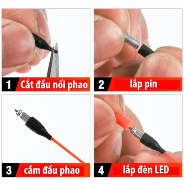 Đèn LED gắn phao câu đài, đèn chụp phao câu đài