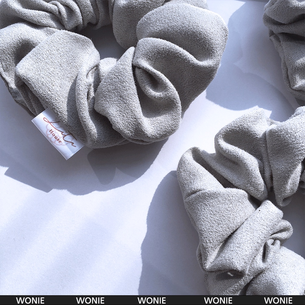WONIE - Dây chun buộc tóc Da lộn Scrunchies Handmade