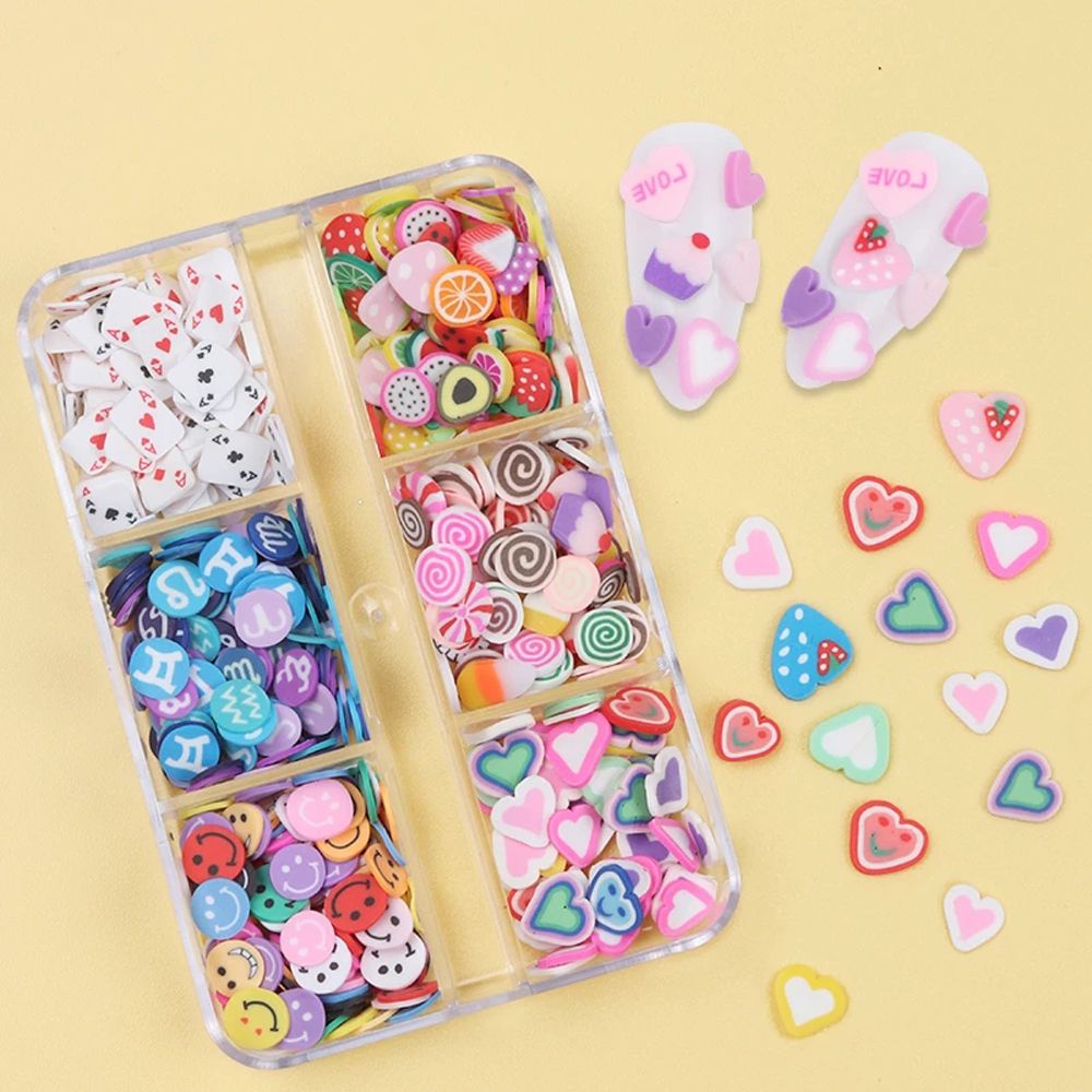 [Hàng mới về] Phụ kiện trang trí móng bằng đất sét mềm họa tiết trái tim 3D chủ đề halloween trang trí diy dành cho nữ