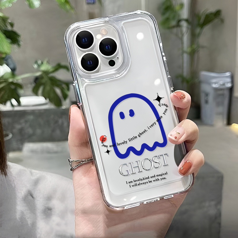 Ốp Điện Thoại Trong Suốt Hình Ma Quỷ Thời Trang Cho iphone 14 Pro Max Plus 13 11 12 7Plus X XR XS Max 7 8 SE 2020